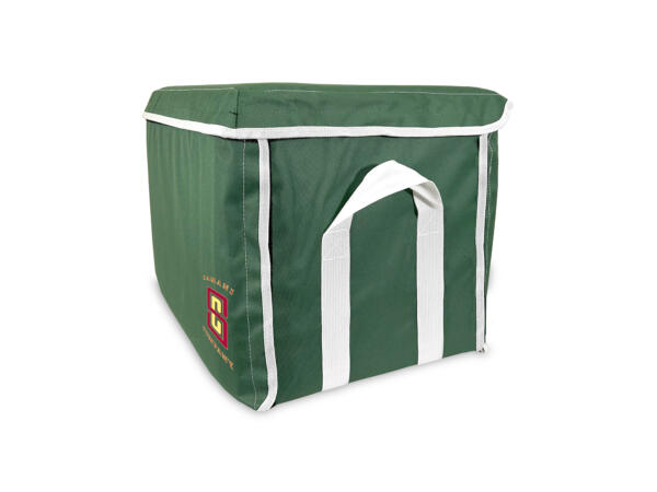 Green Container with White Trim