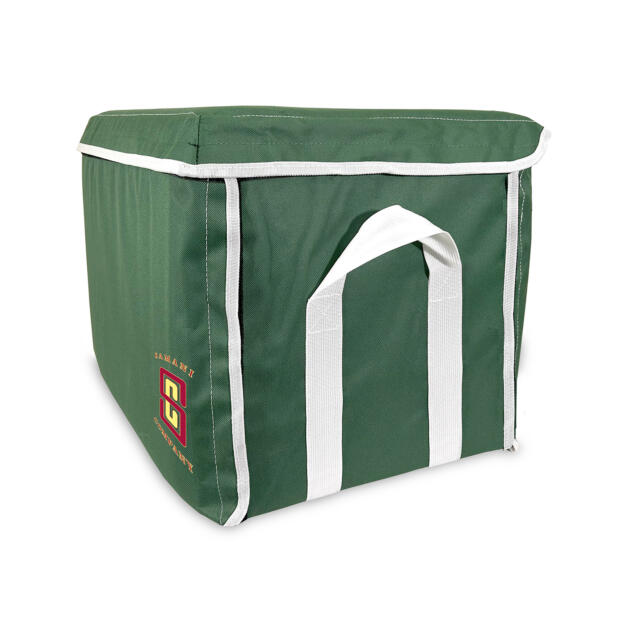 Green Container with White Trim