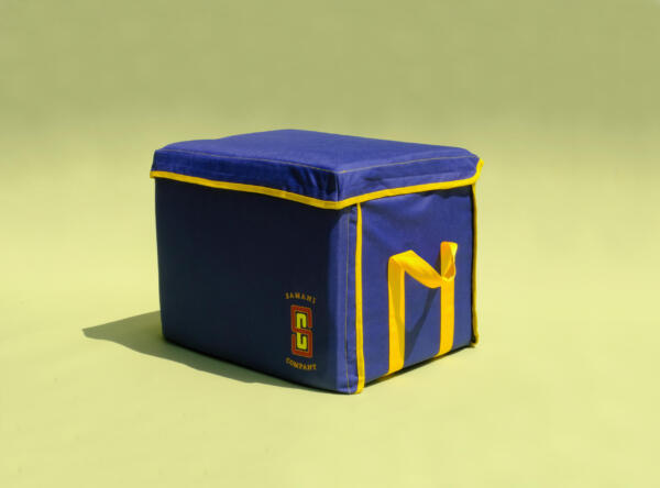 Blue Bag with Yellow Trim