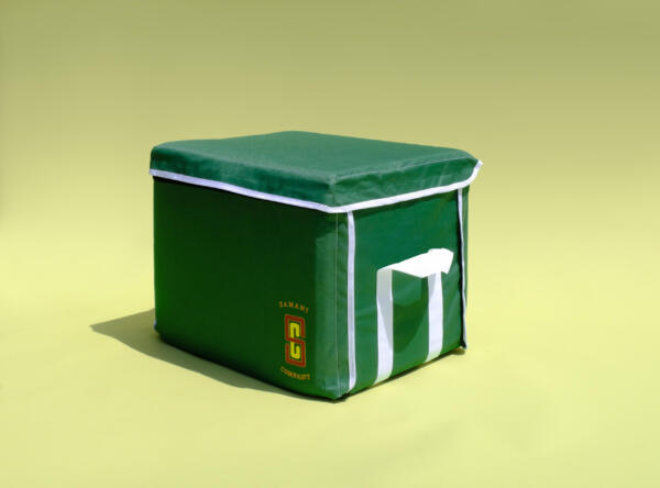 Green Bag with White Trim