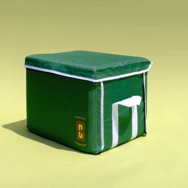 Green Bag with White Trim
